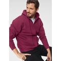 Kapuzensweatjacke FRUIT OF THE LOOM Gr. S (44/46), rot (bordeau) Herren Sweatjacken