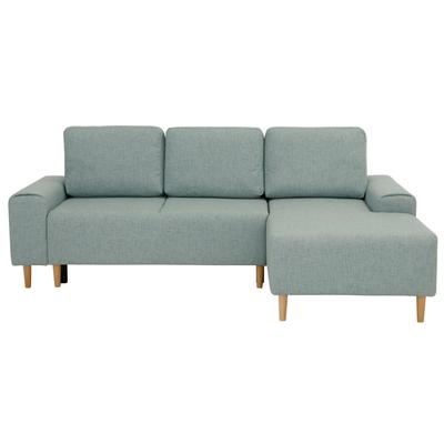 Ecksofa INOSIGN "Samu L-Form", grün (mint), B:235cm H:93cm T:160cm, Microfaser PRIMABELLE (100% Polyester), Samtoptik (100% Polyester), Struktur fein (100% Polyester), Sofas, wahlweise mit Bettfunktion und Bettkasten Image