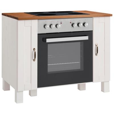 Herdumbauschrank HOME AFFAIRE "Alby", weiß (weiß, honigfarben), B:100cm H:85cm T:60cm, Schränke Image