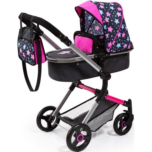 „Kombi-Puppenwagen BAYER „“Vario, blau““ Puppenwagen blau Kinder Puppenwagen -trage mit Wickeltasche“