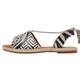 Sandale DOGO "Mosaics" Gr. 40, Normalschaft, schwarz-weiß (natur) Damen Schuhe Sandale Schnürsandalen