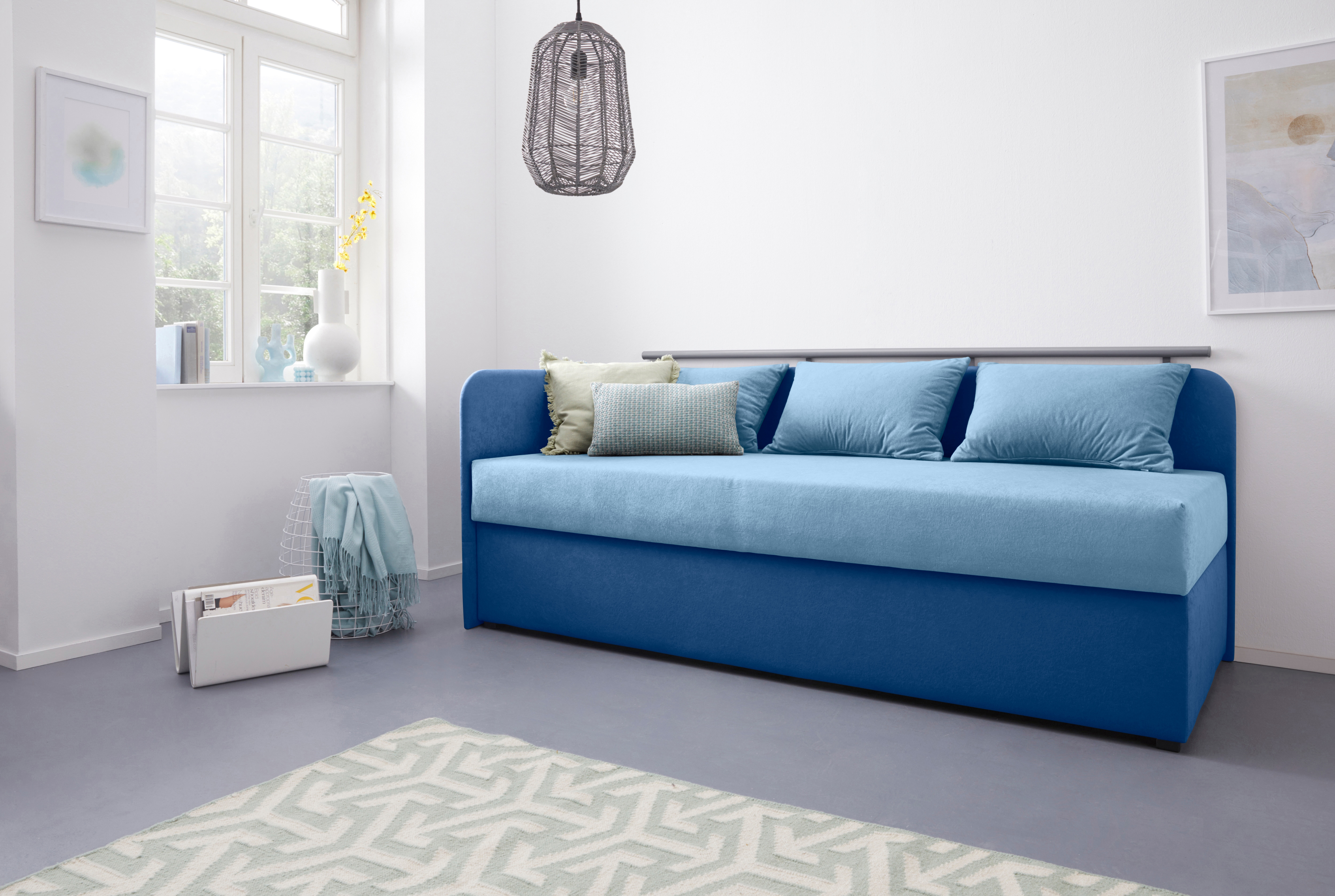 Polsterliege MAINTAL "Diana", blau, B:83cm, Komplettbetten Image
