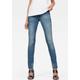 Skinny-fit-Jeans G-STAR RAW "Mid Waist Skinny" Gr. 27, Länge 32, blau (dark used) Damen Jeans Röhrenjeans