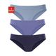 Bikinislip S.OLIVER Gr. 36/38 (M), 3 St., blau (blaufarben) Damen Unterhosen Bikini Slips