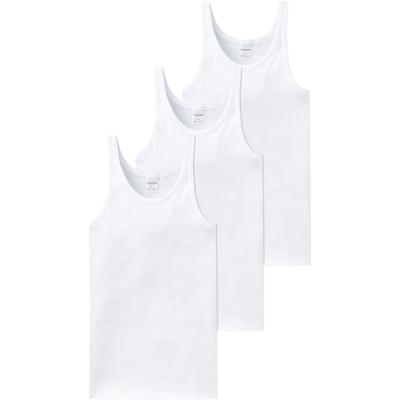Unterhemd SCHIESSER "Original Classics", Herren, Gr. 9, N-Gr, weiß (100, weiß), Feinripp, Obermaterial: 100% Baumwolle, unifarben, basic,casual,klassisch, körpernah, tiefer Rundhals, ärmellos, Unterhemden, mit Markenlabel, Topseller Image
