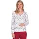 Schlafanzug TRIGEMA "TRIGEMA Langarmshirt mit Katzenmotiv" Gr. XXL, weiß Damen Homewear-Sets Pyjamas