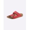 Pantolette FISCHER, Damen, Gr. 38, rot, Lederimitat, sportlich, Schuhe