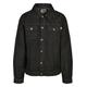 Jeansjacke URBAN CLASSICS "Herren Organic Basic Denim Jacket" Gr. XS, schwarz (black washed) Herren Jacken Übergangsjacken