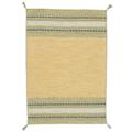 Teppich CARPETFINE "Kelim Azizi" Teppiche Gr. B/L: 140 cm x 200 cm, 5 mm, 1 St., gelb Orientalische Muster