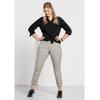 Chinohose SHEEGO "Große Größen", Damen, Gr. 22, Kurzgrößen, beige (beigefarben), Obermaterial: 97% Baumwolle, 3% Elasthan, unifarben, casual, lang, Hosen, in Stretch-Qualität
