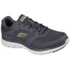 Sneaker SKECHERS "FLEX ADVANTAGE 4.0", Herren, Gr. 42, grau, Leder, Textil, Lederimitat, sportlich, Schuhe, mit leichtem Profil, Freizeitschuh, Halbschuh, Schnürschuh