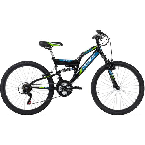 „Jugendfahrrad KS CYCLING „“Zodiac““ Fahrräder Gr. 38 cm, 24 Zoll (60,96 cm), schwarz (schwarz, grün) Kinder Alle Fahrräder“