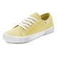Sneaker LASCANA Gr. 37, gelb Damen Schuhe Canvassneaker Sneaker low Skaterschuh aus Textil, Schnürhalbschuh, Freizeitschuh Bestseller