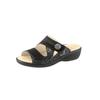 Pantolette BELVIDA, Damen, Gr. 38, schwarz (schwarz, bedruckt), Glattleder, Nubukleder, klassisch, Schuhe