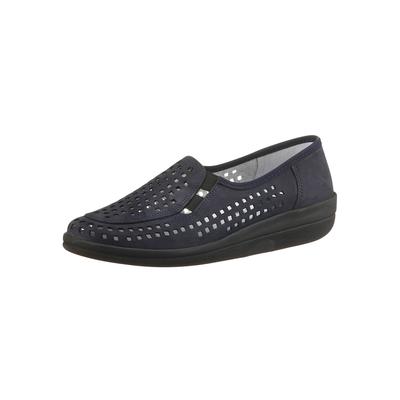 Slipper CLASSIC, Damen, Gr. 37, blau, Glattleder, Nubukleder, Leder, sportlich, Schuhe