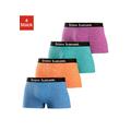 Boxershorts BRUNO BANANI Gr. XXL, 4 St., bunt (blau, orange, türkis, lila) Herren Unterhosen Wäsche Bademode