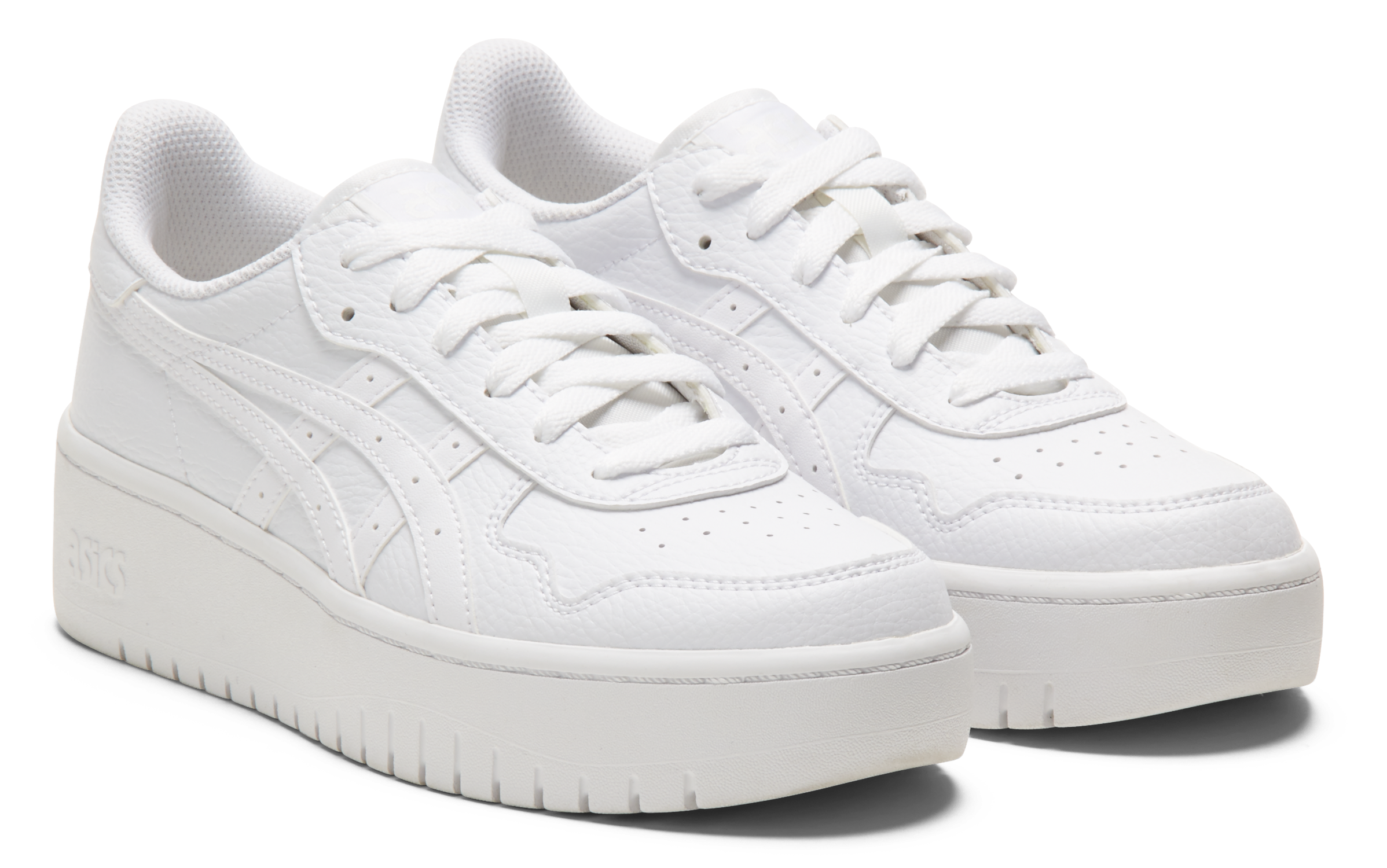 Plateausneaker ASICS SPORTSTYLE "JAPAN S PF", Damen, Gr. 37, weiß, Synthetik, unifarben, Schuhe Plateausneaker