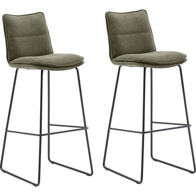 Barhocker MCA FURNITURE "Hampton", grün (olive), H:110cm T:54cm, 100% Polyester, Hocker, Barstuhl 180drehbar mit Nivellierung, bis 120 Kg belastbar Image