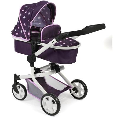 Kombi-Puppenwagen CHIC2000 "Mika, Stars Lila", lila (stars lila), Puppenwagen, KinderB:41cm H:82cm T:73cm, Metall, Kunststoff, Stoff, mit schwenkbaren Vorderrädern, B:41cm H:82cm T:73cm Image