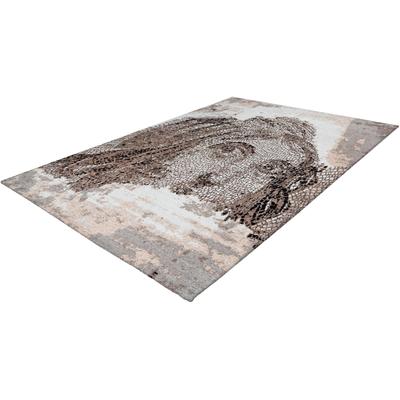 Teppich MY HOME "Mayra" Gr. 4, grau (taupe), B:160cm H:10mm L:230cm, Polyester, Baumwolle, Teppiche, Wohnzimmer Image