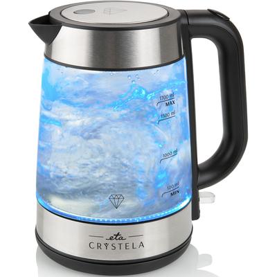 ETA Wasserkocher "CRYSTELLA ETA615390000" mit LED-Beleuchtung, Wasserstandsanzeige silberfarben Kunststoff
