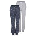 Jogginghose SCOUT "SPACE" Gr. 104/110, N-Gr, blau (marine, grau) Kinder Hosen Jogginghosen