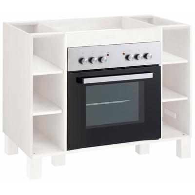 Herdumbauschrank HOME AFFAIRE "Oslo", beige (cremefarben), B:100cm H:83cm T:57cm, Massivholz, Schränke Image