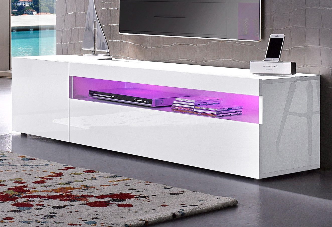 Lowboard INOSIGN "Egypt", weiß (weiß hg), B:155cm H:36,5cm, Sideboards, Lowboard, Breite 155 cm