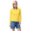 Poloshirt "Poloshirt", Damen, Gr. 38, gelb, 95% Baumwolle, 5% Elasthan, B.C. BEST CONNECTIONS BY HEINE, unifarben, Langarm, Shirts