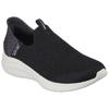 Slip-On Sneaker SKECHERS "ULTRA FLEX 3.0 - SMOOTH STEP", Damen, Gr. 37, schwarz, Textil, sportlich, Schuhe, Schlupfschuh, Slipper, Freizeitschuh in veganer Verarbeitung