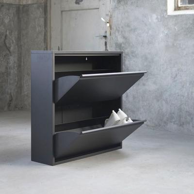 Schuhschrank SPINDER DESIGN "Billi", schwarz, B:75cm H:77,5cm T:22,5cm, Metall, Schränke, Metall, Breite 75 cm Image