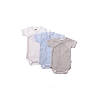 Body LILIPUT, Baby, Gr. 44, EURO-Größen, bunt (mehrfarbig), 100% Baumwolle, gestreift, unifarben, casual, kurz, Kurzarm, Bodies, im praktischen Wickeldesign
