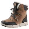 Winterboots GEOX "J Flexpyper Girl", Kinder, Gr. 32, braun (braun, schwarz), Veloursleder, Nylon, Synthetik, modisch, Schuhe, mit Schnürung und Reißverschluss