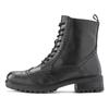 Schnürboots LASCANA, Damen, Gr. 40, schwarz, Obermaterial: 100% Schafsleder. Futter: 75% Textilmaterial, 25% Schafsleder. Decksohle: 100% Synthetik. Laufsohle: 100% Synthetik, unifarben, modisch, Schuhe, Schnürstiefelette, Ankle Boots, Leder,...