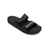 Sandale QUIKSILVER "Rivi Double", Gr. 10(43), schwarz (schwarz, grau, schwarz), Obermaterial: Synthetikmaterial / Futter: Textil / Außensohle: TPR, Schuhe Badelatschen Schlappen Pantolette