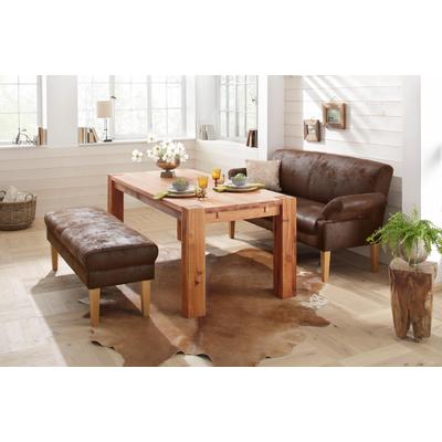 Küchensofa HOME AFFAIRE "Malmö", braun (schoko), B:152cm H:52cm T:53cm, Microfaser in Antiklederoptik (100% Polyester), Microfaser in Antiklederoptik (100% Polyester), Sofas, 2-sitzig für Speisetische Image