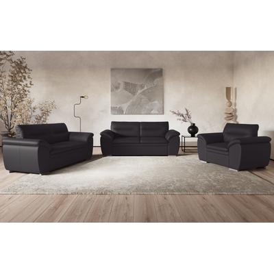 Polstergarnitur COTTA "Leandra", grau, Kunstleder SOFTLUX, Sitzmöbel-Sets, Couchgarnitur, Set bestehend aus: 2-Sitzer & 2,5-Sitzer Image