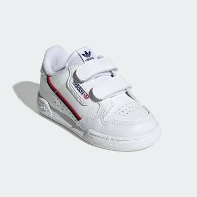 Sneaker ADIDAS ORIGINALS "CONTINENTAL 80" Gr. 22, weiß (cloud white, cloud scarlet) Kinder Schuhe Laufschuhe