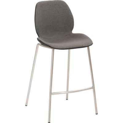 Barhocker MAYER SITZMÖBEL "mySOLO", schwarz (anthrazit, meliert, schwarz), B:49cm H:97cm T:53cm, 100% Polyester (Sitzschale innen), 50% Polyurethan, 50% PVC (Sitzschale außen), Hocker Image