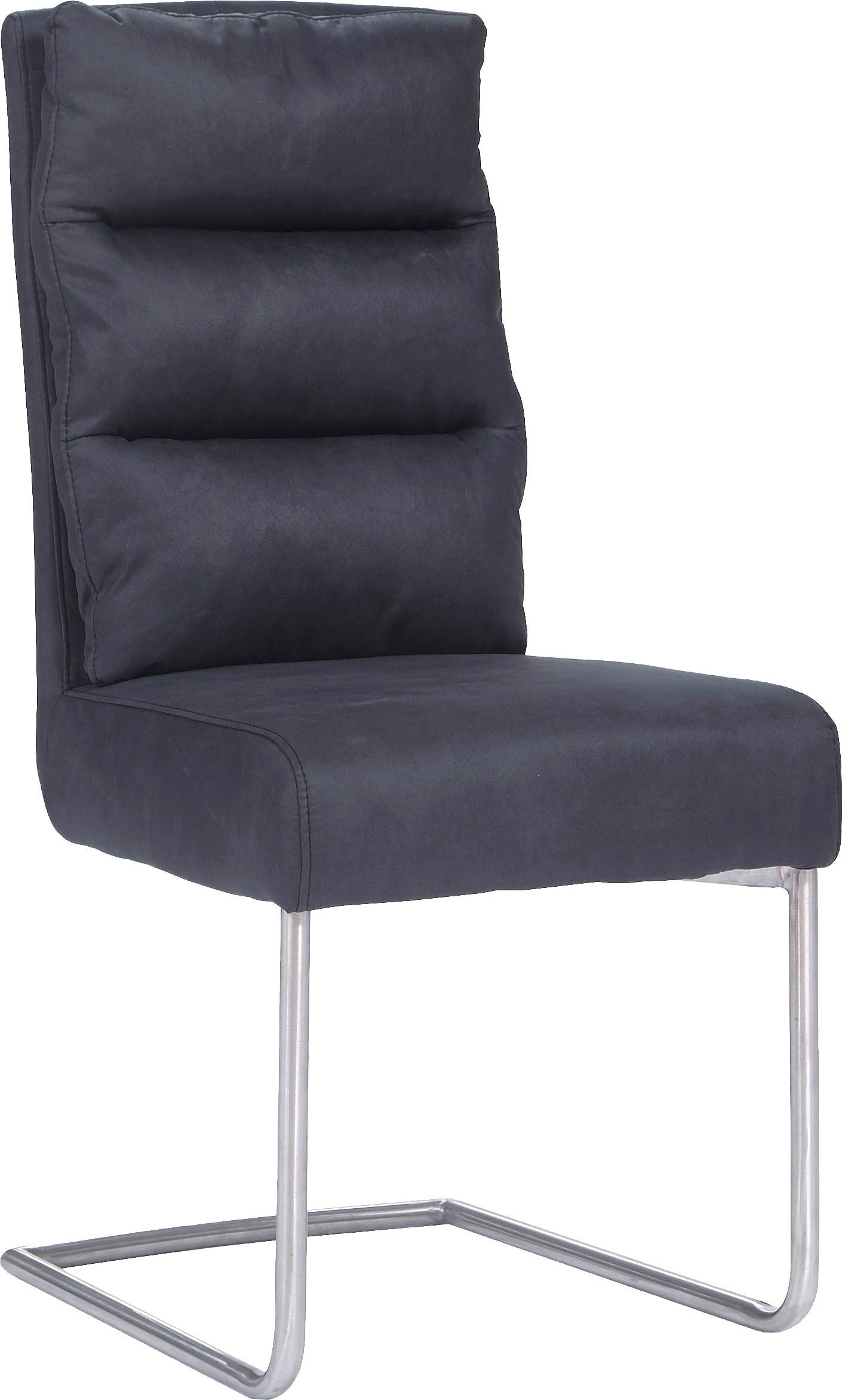 Stuhl HOME AFFAIRE "Calvia", grau (anthrazit, silberfarben), B:44cm H:62cm T:99cm, Metall, Stühle, Stuhl