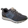 Sneaker SKECHERS "Escape Plan", Herren, Gr. 45, blau (navy), Textil, Leder, sportlich, Schuhe, mit wasserabweisendem Material, Freizeitschuh, Halbschuh, Schnürer, Topseller