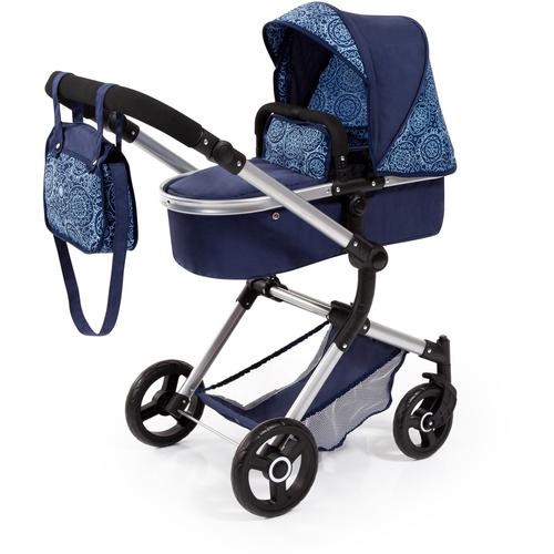 „Kombi-Puppenwagen BAYER „“Vario, Blau““ Puppenwagen blau Kinder Puppenwagen -trage inkl. Wickeltasche“
