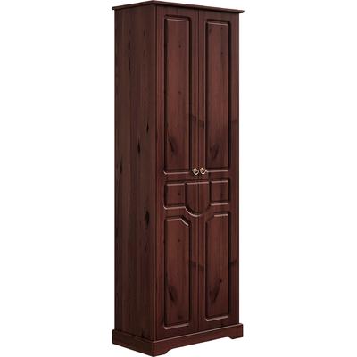 Garderobenschrank HOME AFFAIRE "Klera", braun (dunkelbraun), B:67cm H:187cm T:37cm, Massivholz, Schränke, Breite 67 cm, aus massiver Kiefer, FSC-zertifiziert Image