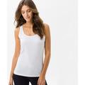 Kurzarmshirt BRAX "Style SILVY" Gr. 42, weiß (offwhite) Damen Shirts Jersey