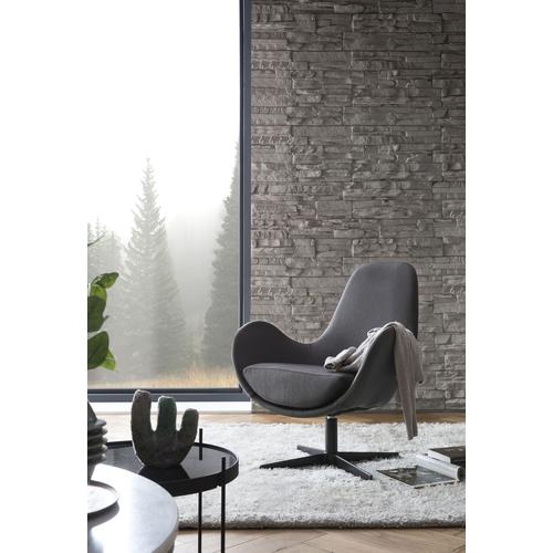 Drehsessel SALESFEVER Sessel Gr. Stoff, Drehfunktion, B/H/T: 72 cm x 85 cm x 69 cm, grau (dunkelgrau, schwarz) Drehsessel Relaxsessel in moderner Optik