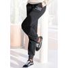 Jogginghose BUFFALO, Damen, Gr. 32/34, N-Gr, schwarz, angeraute Sweatware, Obermaterial: 60% Baumwolle, 40% Polyester, unifarben, casual, bequem lang, Hosen, mit seitlichen Eingrifftaschen, Loungeanzug
