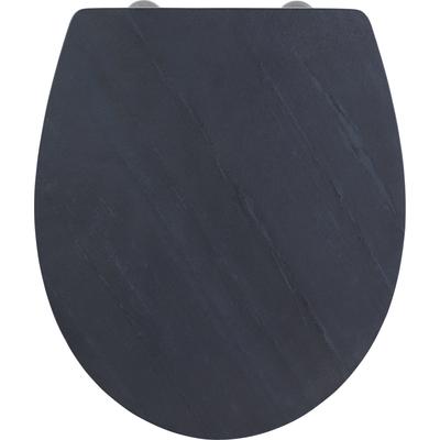 WC-Sitz CORNAT, grau (anthrazit), B:38,3cm L:45,5cm, Duroplast, WC-Sitze