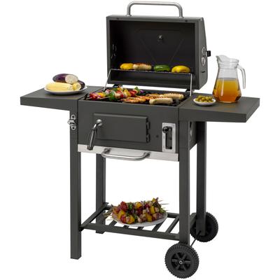 Holzkohlegrill TEPRO "Toronto Compakt", grau (anthrazit, edelstahlfarben), B:108,5cm H:95,5cm T:52cm, Grills, BxTxH: 108,5x52x95,5 cm Image