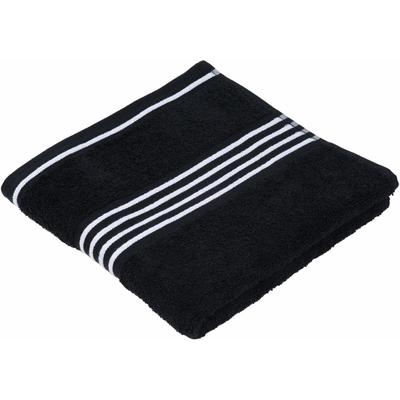Handtuch GÖZZE "Rio", schwarz, B:50cm L:100cm, Walkfrottee, Obermaterial: 100% Baumwolle, Handtücher (Packung), im Set, mit frischer Streifenbordüre Image
