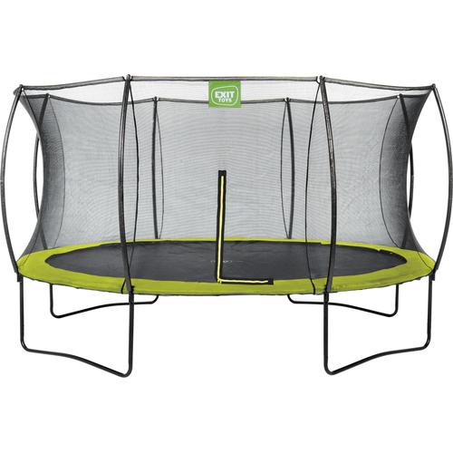 „Gartentrampolin EXIT „“Silhouette““ Trampoline Gr. Ø 427 cm, grün (schwarz) Kinder Trampoline mit Sicherheitsnetz“